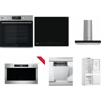 Set domácích spotřebičů WHIRLPOOL OMSK58HU1SX + WHIRLPOOL WL S7260 NE + WHIRLPOOL WHBS 62F LT K + WHIRLPOOL AMW 423/IX + WHIRLPOOL WSIC 3M27 C + WHIRLPOOL WHC18 T311