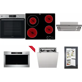 Set domácích spotřebičů WHIRLPOOL OMSK58HU1SX + WHIRLPOOL AKT 8130/NE + WHIRLPOOL AKR 5390/1 IX + WHIRLPOOL AMW 423/IX + WHIRLPOOL WIC 3C33 PFE + WHIRLPOOL ART 65031