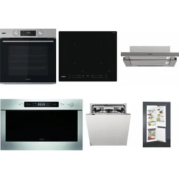 Set domácích spotřebičů WHIRLPOOL OMSK58HU1SX + WHIRLPOOL WL S7260 NE + WHIRLPOOL AKR 5390/1 IX + WHIRLPOOL AMW 439 IX + WHIRLPOOL WIO 3T133 PLE + WHIRLPOOL ART 65031