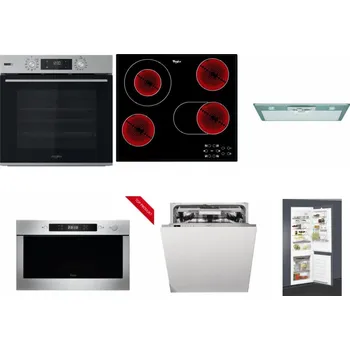 Set domácích spotřebičů WHIRLPOOL OMSK58HU1SX + WHIRLPOOL AKT 8190/BA + WHIRLPOOL AKR 650/1 IX + WHIRLPOOL AMW 423/IX + WHIRLPOOL WIO 3T133 PLE + WHIRLPOOL ART 65031