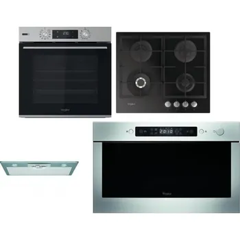 Set domácích spotřebičů WHIRLPOOL OMSK58HU1SX + WHIRLPOOL GOFL 629/NB + WHIRLPOOL AKR 650/1 IX + WHIRLPOOL AMW 439 IX