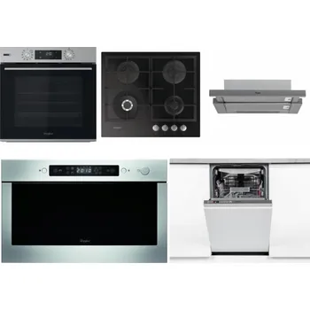 Set domácích spotřebičů WHIRLPOOL OMSK58HU1SX + WHIRLPOOL GOFL 629/NB + WHIRLPOOL AKR 749/1 IX + WHIRLPOOL AMW 439 IX + WHIRLPOOL WSIO 3O34 PFE X