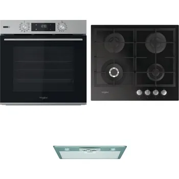 Set domácích spotřebičů WHIRLPOOL OMSK58HU1SX + WHIRLPOOL GOFL 629/NB + WHIRLPOOL AKR 650/1 IX