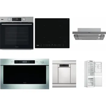 Set domácích spotřebičů WHIRLPOOL OMSK58HU1SX + WHIRLPOOL WL S7260 NE + WHIRLPOOL AKR 749/1 IX + WHIRLPOOL AMW 439 IX + WHIRLPOOL WSBO 3O34 PF X + WHIRLPOOL WHC18 T311
