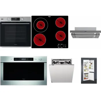 Set domácích spotřebičů WHIRLPOOL OMSK58HU1SX + WHIRLPOOL AKT 8130/NE + WHIRLPOOL AKR 749/1 IX + WHIRLPOOL AMW 439 IX + WHIRLPOOL WIO 3O540 PELG + WHIRLPOOL ART 65031