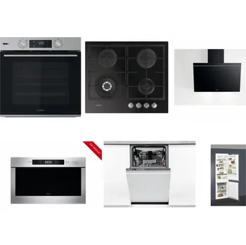 Set domácích spotřebičů WHIRLPOOL OMSK58HU1SX + WHIRLPOOL GOFL 629/NB + WHIRLPOOL AKR 62F LT K + WHIRLPOOL AMW 423/IX + WHIRLPOOL WSIO 3O34 PFE X + WHIRLPOOL ART 66112