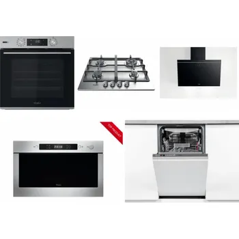 Set domácích spotřebičů WHIRLPOOL OMSK58HU1SX + WHIRLPOOL TKRL 661 IX EU + WHIRLPOOL AKR 62F LT K + WHIRLPOOL AMW 423/IX + WHIRLPOOL WSIO 3O34 PFE X
