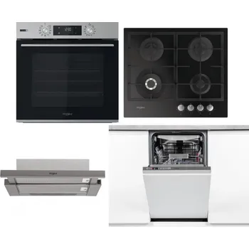 Set domácích spotřebičů WHIRLPOOL OMSK58HU1SX + WHIRLPOOL GOFL 629/NB + WHIRLPOOL AKR 5390/1 IX + WHIRLPOOL WSIO 3O34 PFE X