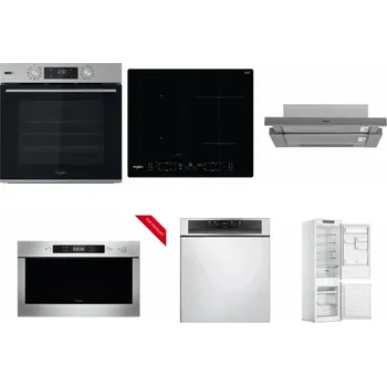 Set domácích spotřebičů WHIRLPOOL OMSK58HU1SX + WHIRLPOOL WL B8160 NE + WHIRLPOOL AKR 749/1 IX + WHIRLPOOL AMW 423/IX + WHIRLPOOL WBC 3C34 PF X + WHIRLPOOL WHC18 T311