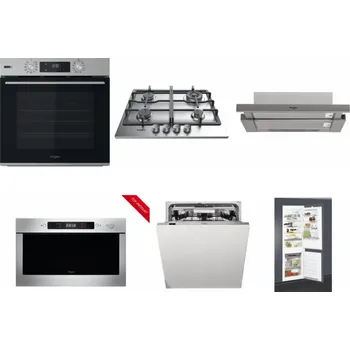 Set domácích spotřebičů WHIRLPOOL OMSK58HU1SX + WHIRLPOOL TKRL 661 IX EU + WHIRLPOOL AKR 5390/1 IX + WHIRLPOOL AMW 423/IX + WHIRLPOOL WIO 3O540 PELG + WHIRLPOOL ART 65031