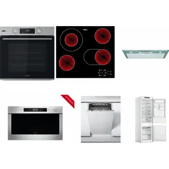 Set domácích spotřebičů WHIRLPOOL OMSK58HU1SX + WHIRLPOOL AKT 8190/BA + WHIRLPOOL AKR 650/1 IX + WHIRLPOOL AMW 423/IX + WHIRLPOOL WSIC 3M27 C + WHIRLPOOL WHC18 T311
