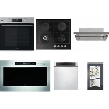 Set domácích spotřebičů WHIRLPOOL OMSK58HU1SX + WHIRLPOOL GOFL 629/NB + WHIRLPOOL AKR 5390/1 IX + WHIRLPOOL AMW 439 IX + WHIRLPOOL WBC 3C34 PF X + WHIRLPOOL ART 66112