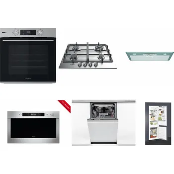Set domácích spotřebičů WHIRLPOOL OMSK58HU1SX + WHIRLPOOL TKRL 661 IX EU + WHIRLPOOL AKR 650/1 IX + WHIRLPOOL AMW 423/IX + WHIRLPOOL WSIO 3O34 PFE X + WHIRLPOOL ART 65031
