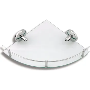 Drátěná police Novaservis Rohová polička se zábradlím Metalia 1 chrom (6158,0)