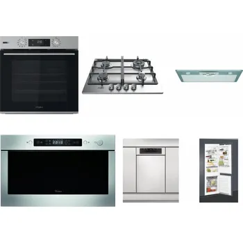 Set domácích spotřebičů WHIRLPOOL OMSK58HU1SX + WHIRLPOOL TKRL 661 IX EU + WHIRLPOOL AKR 650/1 IX + WHIRLPOOL AMW 439 IX + WHIRLPOOL WSBO 3O34 PF X + WHIRLPOOL ART 65031