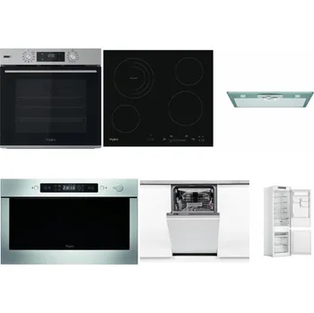 Set domácích spotřebičů WHIRLPOOL OMSK58HU1SX + WHIRLPOOL AKT 8900 BA + WHIRLPOOL AKR 650/1 IX + WHIRLPOOL AMW 439 IX + WHIRLPOOL WSIO 3O34 PFE X + WHIRLPOOL WHC18 T311