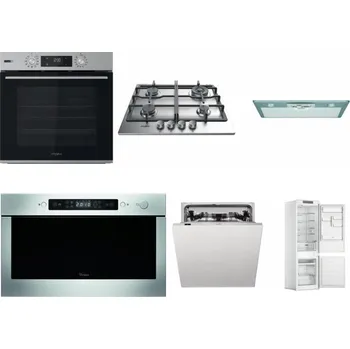 Set domácích spotřebičů WHIRLPOOL OMSK58HU1SX + WHIRLPOOL TKRL 661 IX EU + WHIRLPOOL AKR 650/1 IX + WHIRLPOOL AMW 439 IX + WHIRLPOOL WIC 3C33 PFE + WHIRLPOOL WHC18 T311