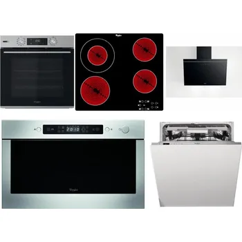Set domácích spotřebičů WHIRLPOOL OMSK58HU1SX + WHIRLPOOL AKT 8130/NE + WHIRLPOOL AKR 62F LT K + WHIRLPOOL AMW 439 IX + WHIRLPOOL WIO 3O540 PELG