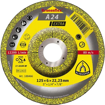 Brusný kotouč KLINGSPOR Kotouč brusný A 24 Extra A-ocel | 230x6x22,2 mm