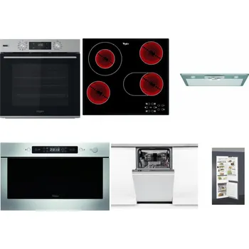 Set domácích spotřebičů WHIRLPOOL OMSK58HU1SX + WHIRLPOOL AKT 8190/BA + WHIRLPOOL AKR 650/1 IX + WHIRLPOOL AMW 439 IX + WHIRLPOOL WSIO 3O34 PFE X + WHIRLPOOL ART 66112