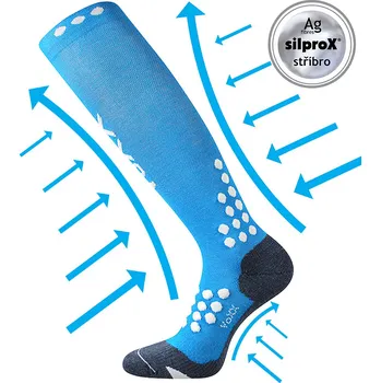 Pánské ponožky MARATHON funkční kompresní podkolenky s ionty stříbra Voxx (VoXX Kompresní podkolenky MARATHON)