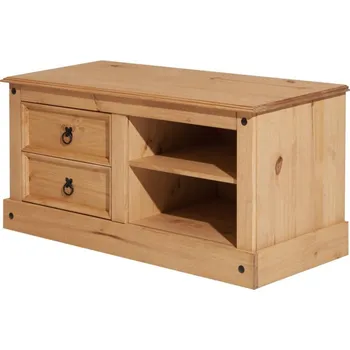 Televizní stolek Masivní TV stolek 2 z borovice medový CORONA