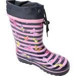 Dívčí holínky WOLF - Y2202B, růžový proužek / motýlci Barva: Růžová, Velikost: 35