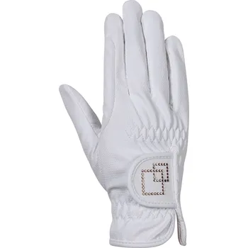 HKM Rukavice jezdecké Competition HKM, dámské, white/rose XS
