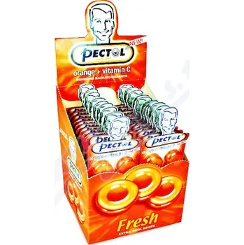 Bonbon Pectol pomerančový drops s vit.C box 24 blistrů