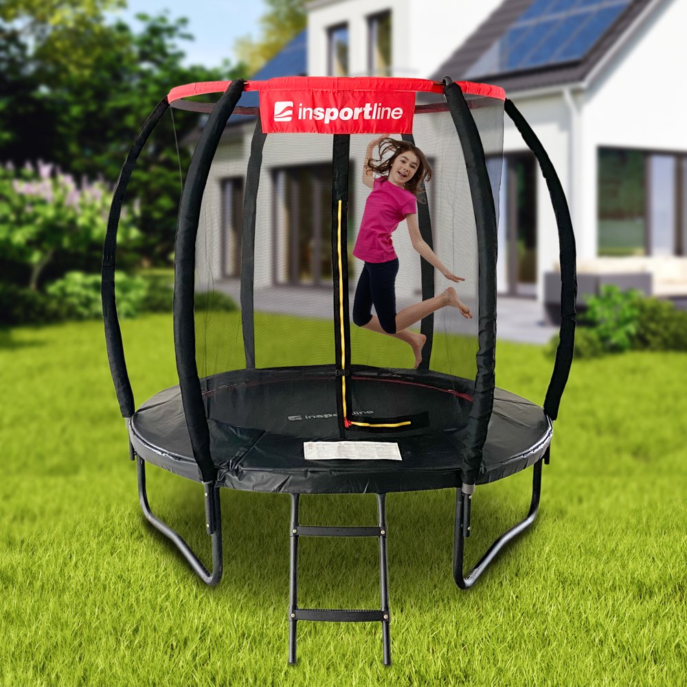 inSPORTline Trampolína se sítí a schůdky Flea PRO 183 cm