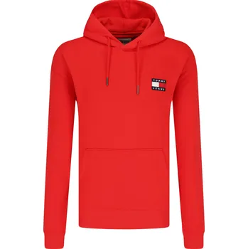 Pánská mikina Tommy Jeans Mikina TJM BADGE | Barva:červený | Velikost:XXL