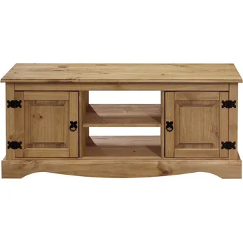 Televizní stolek Masivní TV stolek z borovice medový CORONA