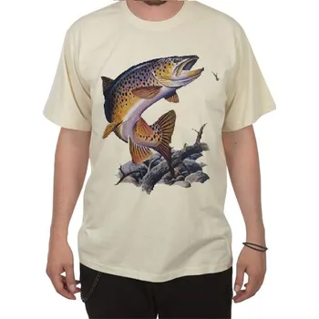 Pánské tričko Rybářské tričko se pstruhem - velikost XL
