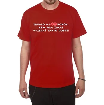 Pánské tričko Tričko k 40-tce pro muže SK - XL, červené