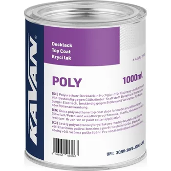 barva a nátěr na dřevo KAVAN krycí lak POLY, 1000ml