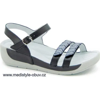 Dámská zdravotní obuv MEDISTYLE CARMEN 1C-B26 sandál ČERNÝ vel.37-43, --- - 37