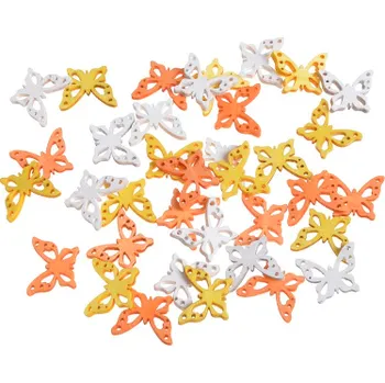 Dřevění motýli - žlutá, oranžová, bílá Barva: žlutá