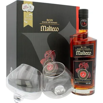 Rum Malteco 25 y.o. 40 % 0,7 l + 2x sklenička