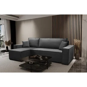 Sedací souprava Rohová rozkládací sedačka Karl - Šedá Graphite 19