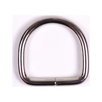 Kovový polokroužek 32x25 mm stříbrný