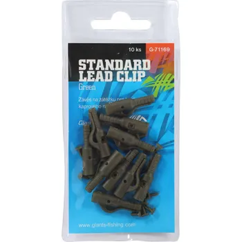 GIANTS FISHING ZÁVĚS NA BOČNÍ OLOVO STANDARD LEAD CLIP GREEN/10KS