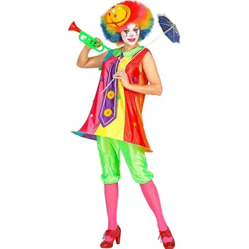 Karnevalový kostým Dámský klaunský kostým s kravatou - L