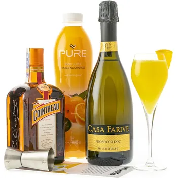 Dárkový potravinový koš Koktejlový balíček Mimosa