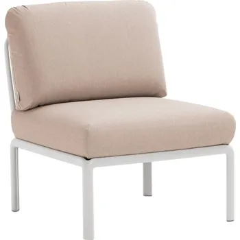 Zahradní pohovka Nardi Béžový látkový zahradní modul Komodo II. s bílou podnoží