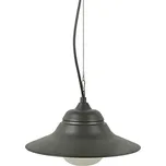 ACA Lighting černé venkovní závěsné svítidlo JULIE 1XE27 IP44 s opálovým sklem JULIE1PBK