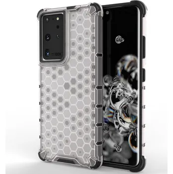 Pouzdro na mobilní telefon Hurtel Honeycomb armor kryt na Samsung Galaxy S21 Ultra 5G - transparentní