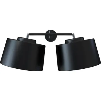 Nástěnné svítidlo Light for home - Designové nástěnné světlo 60302 "Lefor", 2x60W, E27, Černá