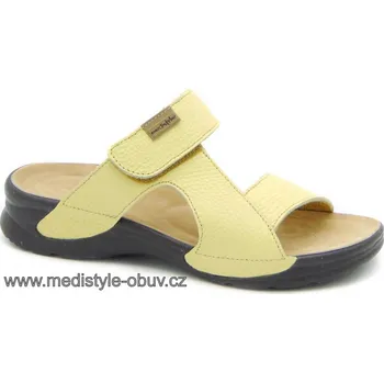 Dámská zdravotní obuv MEDISTYLE ROMANA 2R-T13/TL zdravotní pantofel žlutý, --- - 40