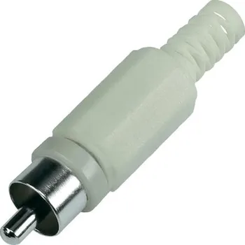 Elektrický konektor Konektor CINCH vidlice plastový bílý