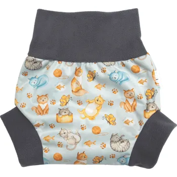 Plena Breberky Natahovací svrchní kalhotky PUL - Kočičí snění Velikost EU: XL (12-18kg)